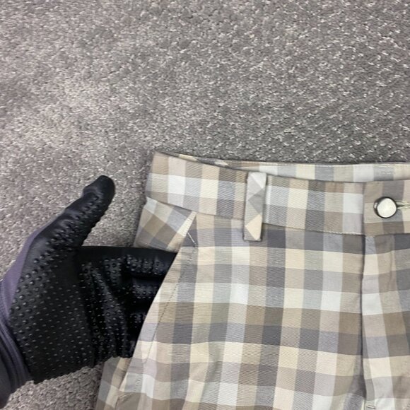 Lululemon Shorts Men's 30 Brown Plaid Kahuna 2.0 Commission ABC Golf Stretch - Picture 3 of 13